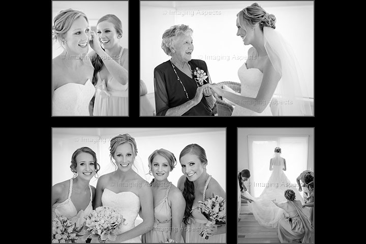 Candid photographs of the bride’s wedding preparations in Shoreham, Victoria.